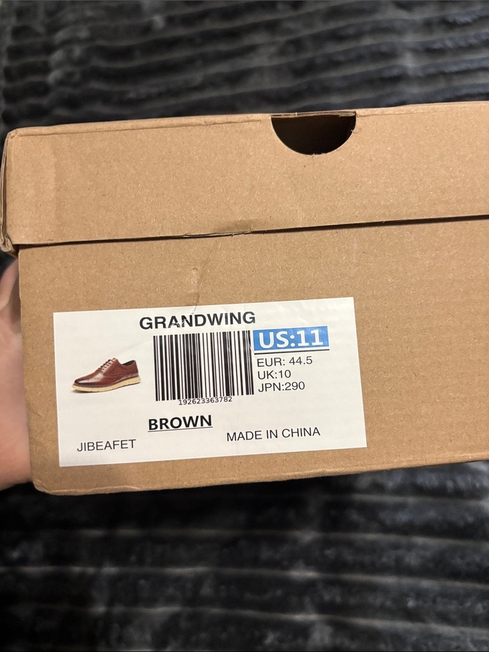 Bruno Marc Grandwing Men's Brown Leather Wingtip Dress Shoes with Cream Sole NIB - Picture 11 of 11